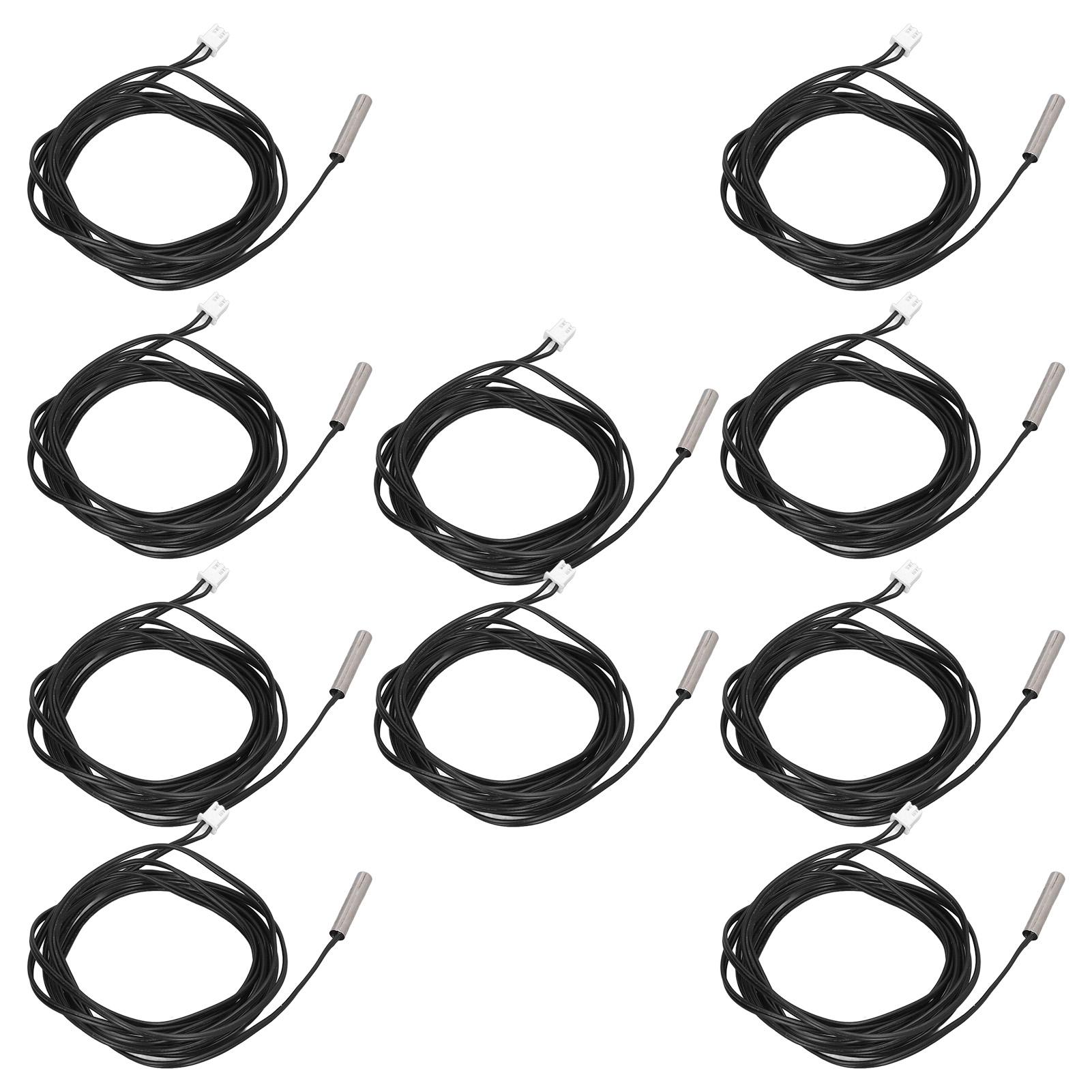 

10 шт. Термисторный датчик NTC Температурный зонд 5x25 мм Цилиндрическая головка Длина кабеля 2 метра 10K B3435