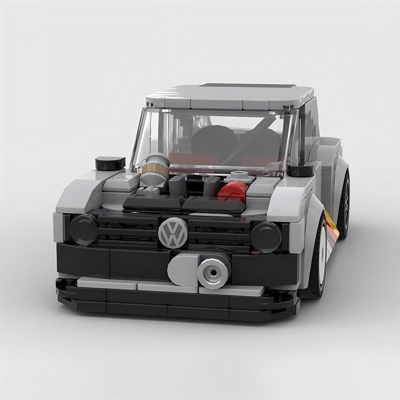 MOC Lego-Compatible 8-Stud Volkswagen Golf GTI Mk1 Educational Building Toy