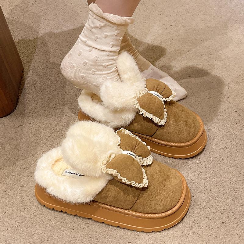 Fashion New Winter Snow Boots for Women with Interesting Design Flat-soled Fashion Set-foot Students' Furry Cotton Shoes