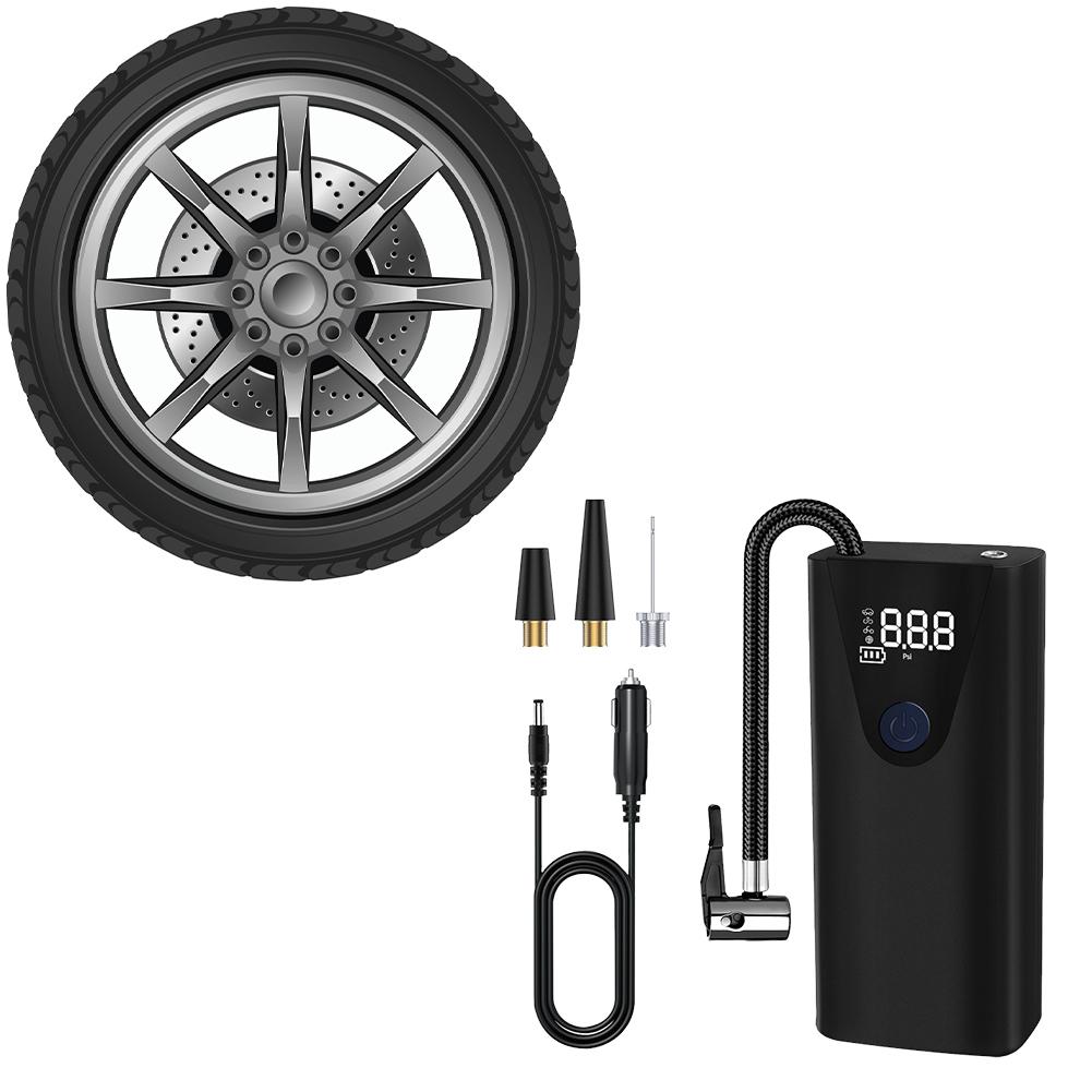 Electric Air Compressor High Precision Portable Air Pump Digital Display Handheld Inflatable Pump for Car Motorcycle Bike Ball