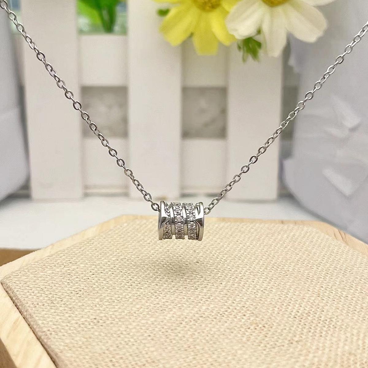 

1 Pcs High Feeling Women s Fashion Necklace Copper Micro Zirconia Niche Pendant Light Luxury Simple Accessories