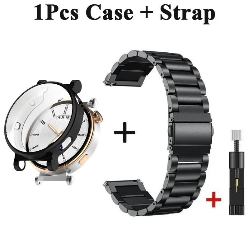 Pouzdro + řemínky z nerezové oceli pro Huawei Watch GT 5 41mm 46MM náramek s kovovým řemínkem pro Huawei Watch GT 5 GT5 Pro 41MM 46mm náramek