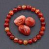 Festive Gifts Red Agate Beaded Bracelet Warm Fashion Jewelry For Men And Women Daily Wear Simple Versatile Accessory