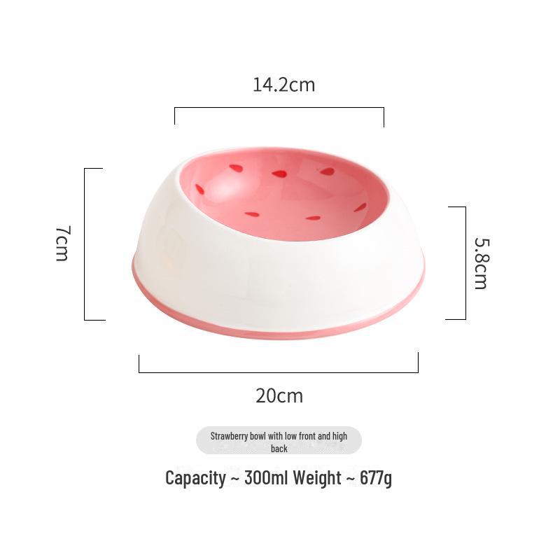 Ceramic Non-Slip Cat Bowl for Food & Water, Cute Design, Pet Supplies for Cats & Dogs.