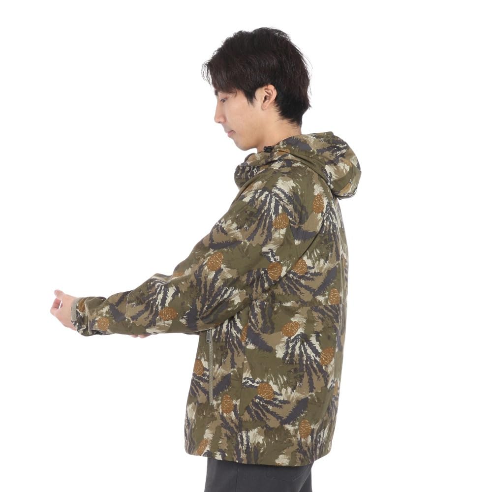 North Novelty Compact Jacket Water Repellent Lightweight Painted Plants Khaki XL [The Face] Men's