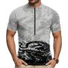 Herren Kurzarm Radtrikot Atmungsaktiv Schnelltrocknend Halber Reißverschluss Vorne Leichtes Stretch-Gewebe mit Aufgedrucktem Design für Outdoor-Sportarten