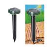 (Square, 2PCS) Mole Rat Repellent Outdoor Solar Ultrasonic Vibration Repeller Spike Pest Deterrent For Lawn Garden Courtyard Farm