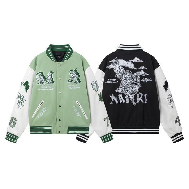 AMIRI Embroidered Casual American Baseball Jacket for Men