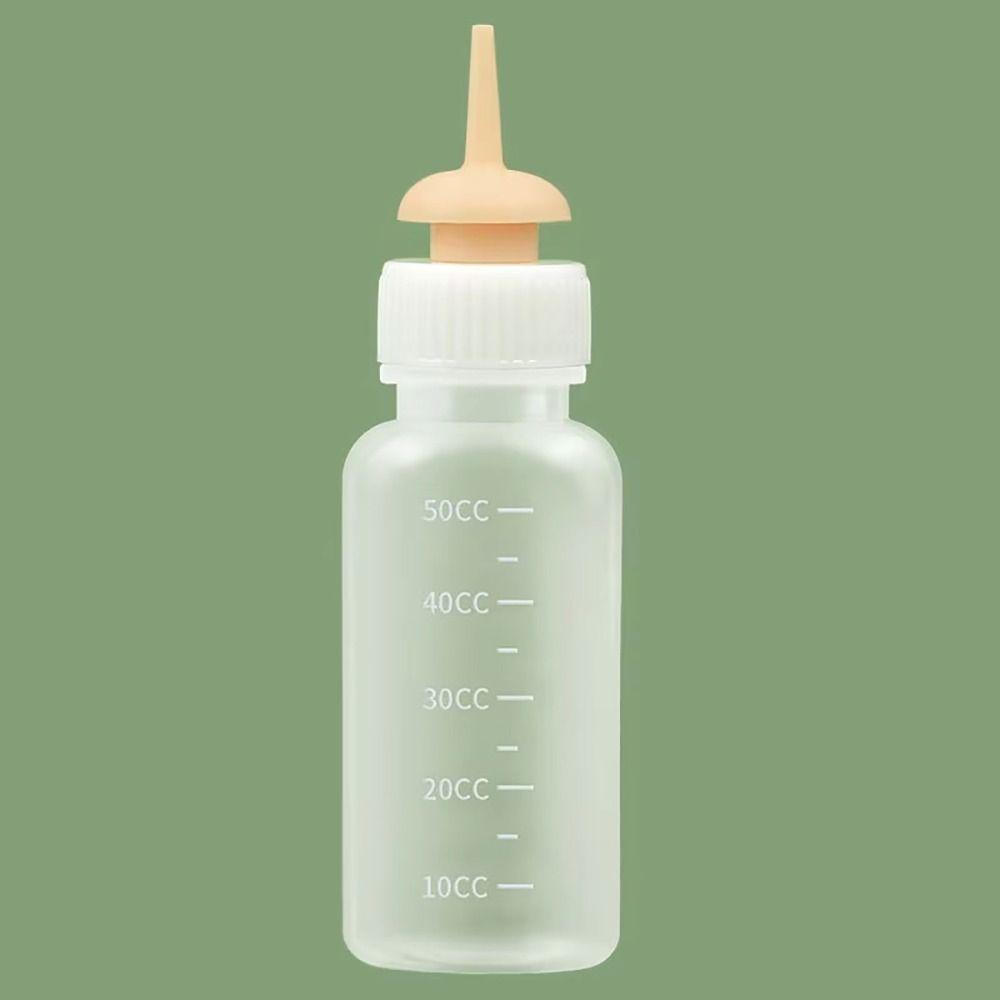 1Pcs Silicone Nozzle Pet Feeding Bottle Plastic Mini Kitten Nipple Feeder Milk Nursing Bottle