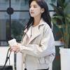 Spring and Autumn Korean Style Loose Student Top Motorcycle Short Jacket Leather Jacket Women's Spring Clothing
