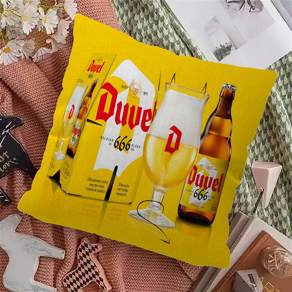 Duvel Bier Kissenbezug Polyester Sofakissen Dekorative Wurfkissen Heimdekoration Kissenhülle