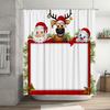 Tu Christmas Shower Curtain Santa Claus Reindeer Festive Holiday Bathroom Decor Set Waterproof Holiday Decor Merry Christmas Hom