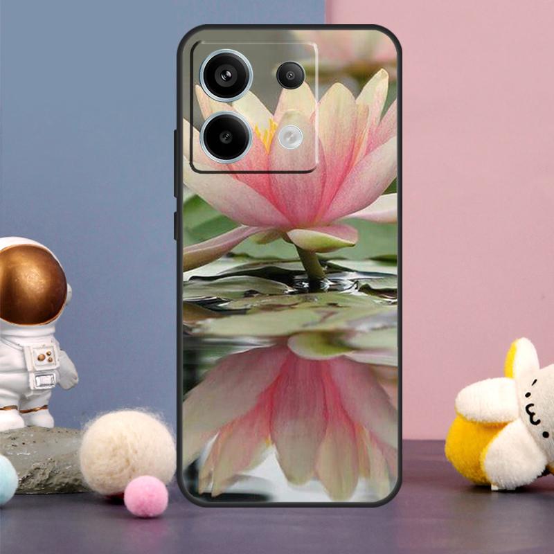 Flower Lotus Case For Xiaomi Redmi Note 14 9 10 11 12 13 15 Pro Plus Redmi 15 15C 10C 12C 13C 14C Cover