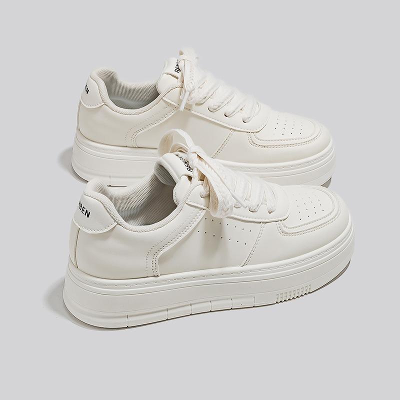 Little White Shoes Women's Spring Low-top Shoes Muffin Shoes Soft-soled Heightening Board Shoes Student Casual Shoes 5
