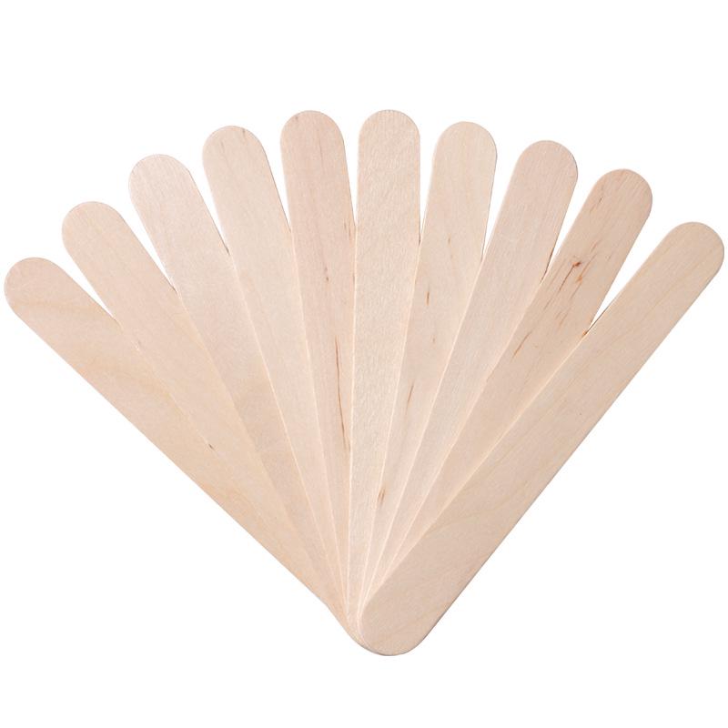 100 Wooden Waxing Spatulas for Hair Removal - Multiple Sizes