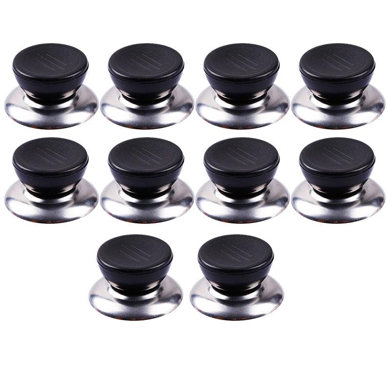Universal Pot Lid Handle Mounting Screw Kitchen Cookware Replacement Handle Stainless Steel Base Round Plastic Fixed Knob