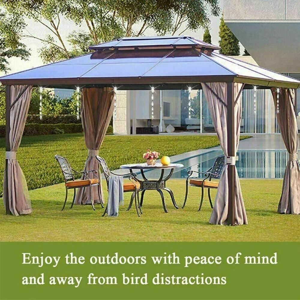 20/10/4pcs Bird Repeller Rotating Rod Reflective Wind Spiral Deterrent Control Device Agricultural Scare Bird Garden Ornaments