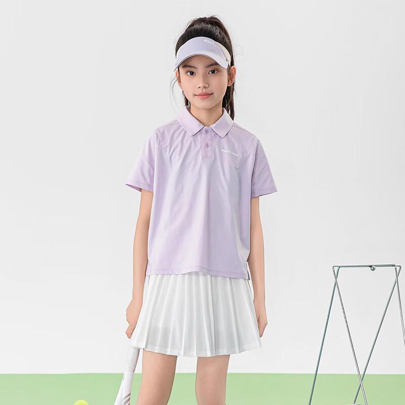 FUN ACTIVE Girls' Quick-Dry Athletic Polo T-Shirt