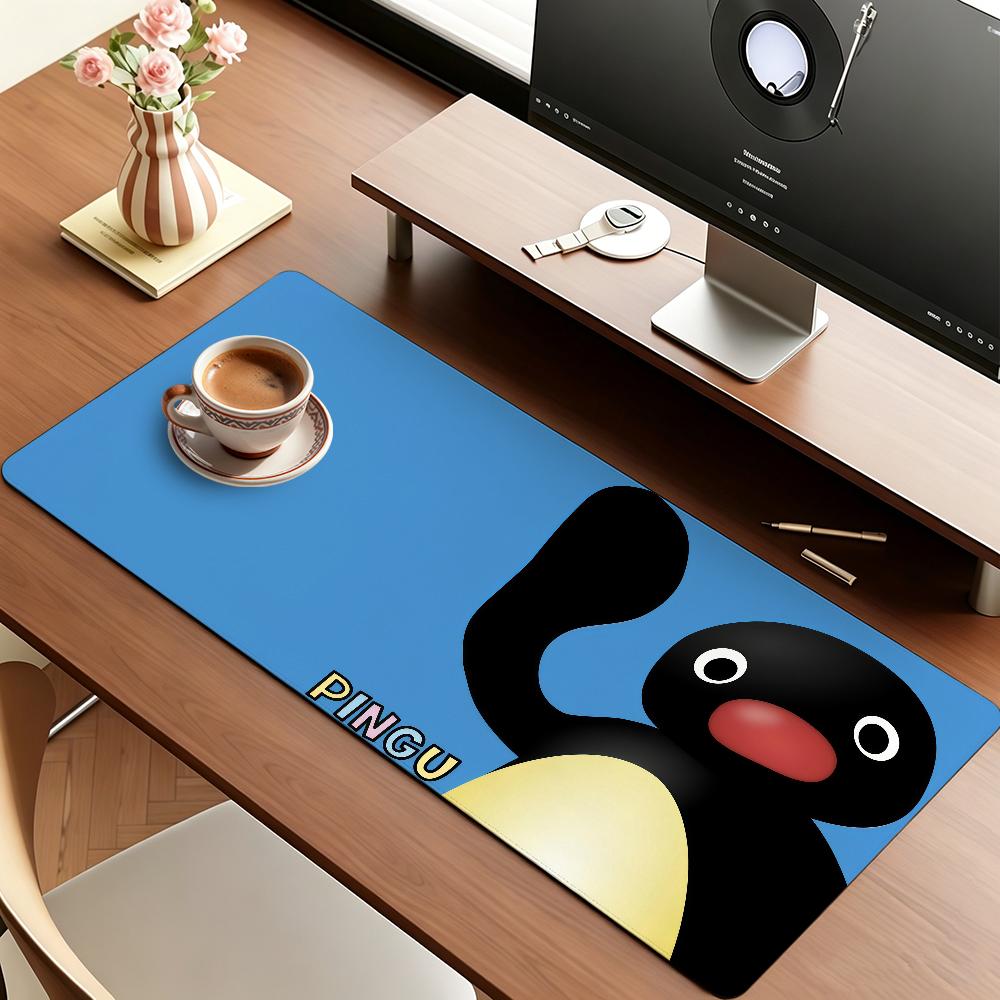 Cartoon cute P-Pingu Mouse Pad Square Office Gaming Desk Mat Waterproof Non-Slip Rubber Decorative