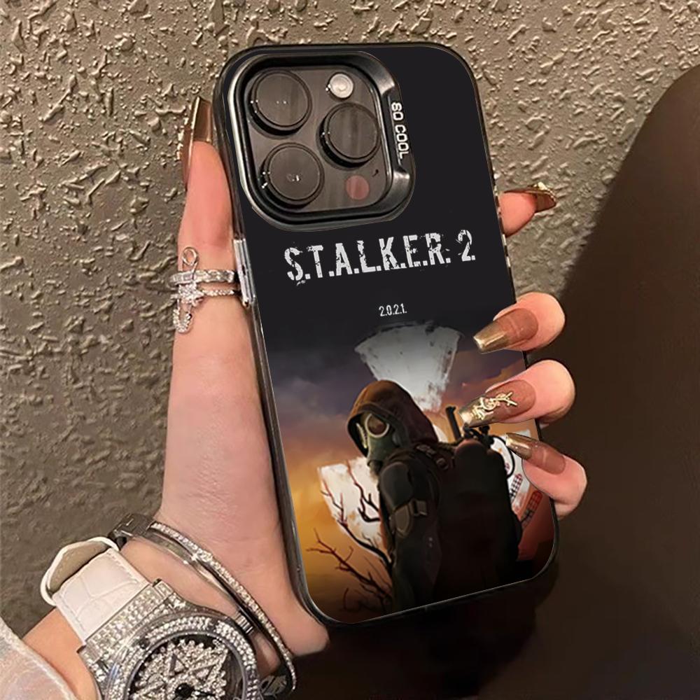 Spiel Stalker 2 heiß Handyhülle schwarz IMD Bunt Silber Geeignete weiche Hülle für iPhone 16 15 14 13 12 11 XS Pro Max