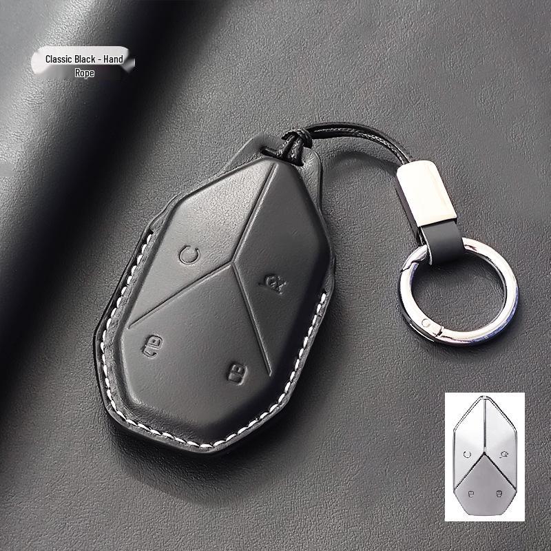 Compatible with BYD Fangchengbao 5, 8, 3 Key Case and Shell for 2023-2025 Models in Genuine Leather.