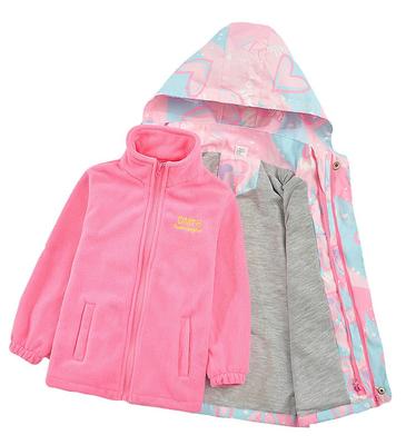 Clothing Mountain Parka Jacket Fleece Inner 2 Piece Set Hooded Kids Coat Thick Tops Girls Window Breaker Trench Coat Haori Girls Outerwear Cute Height