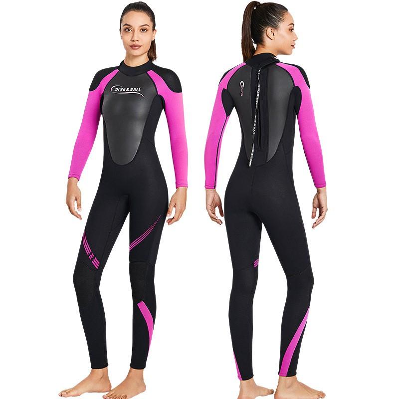 3mm Neoprene Wetsuit Men Women Full Body Long Sleeve Diving Surfing Snorkeling Winter Swimming Thermal Protection