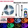LED Lights StripS Bluetooth USB 5V LED Strip RGB Flexible LED Lamp Tape Ribbon RGB TV Desktop Screen BackLight Diode Tape 30 LIght/M Not Waterproof