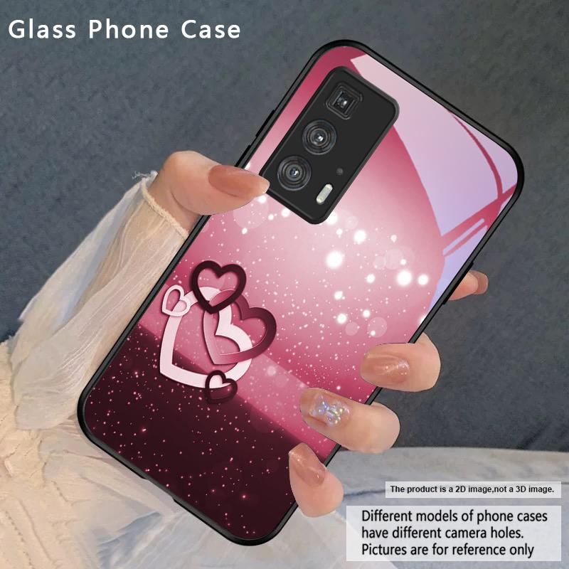 

Warm and romantic love For Motorola Moto Edge 20 Lite 30 Pro 40 Neo 50 Ultra G14 G22 G24 Power 34 G35 X30 Pro Glass Phone Case Motorola Moto X30 Pro