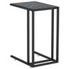 VidaXL Table d'appoint ordinateur Marbre noir 50x35x65 cm Verre trempé 331651