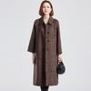 Fengmao Women's Winter Wool Blend Long Double-Sided Coat