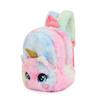 Cartoon Unicorn Plush Backpack with Big Eyes for Little Girls