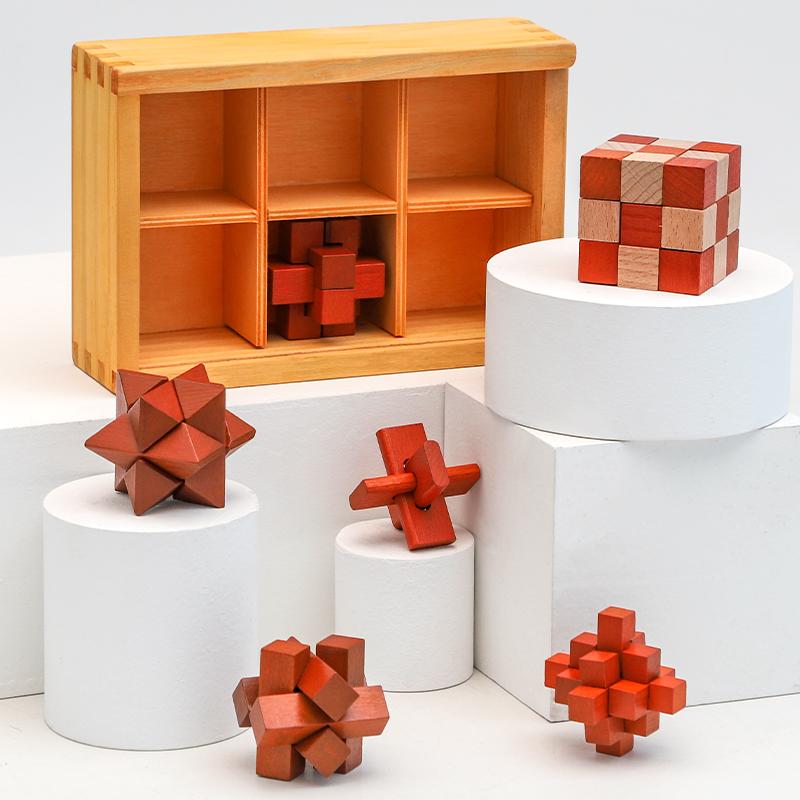 New Wooden Kong Ming Lock Lu Ban Lock IQ Brain Teaser Educational Toy Children Montessori 3D Puzzles Game Unlock Toys Kid Adult