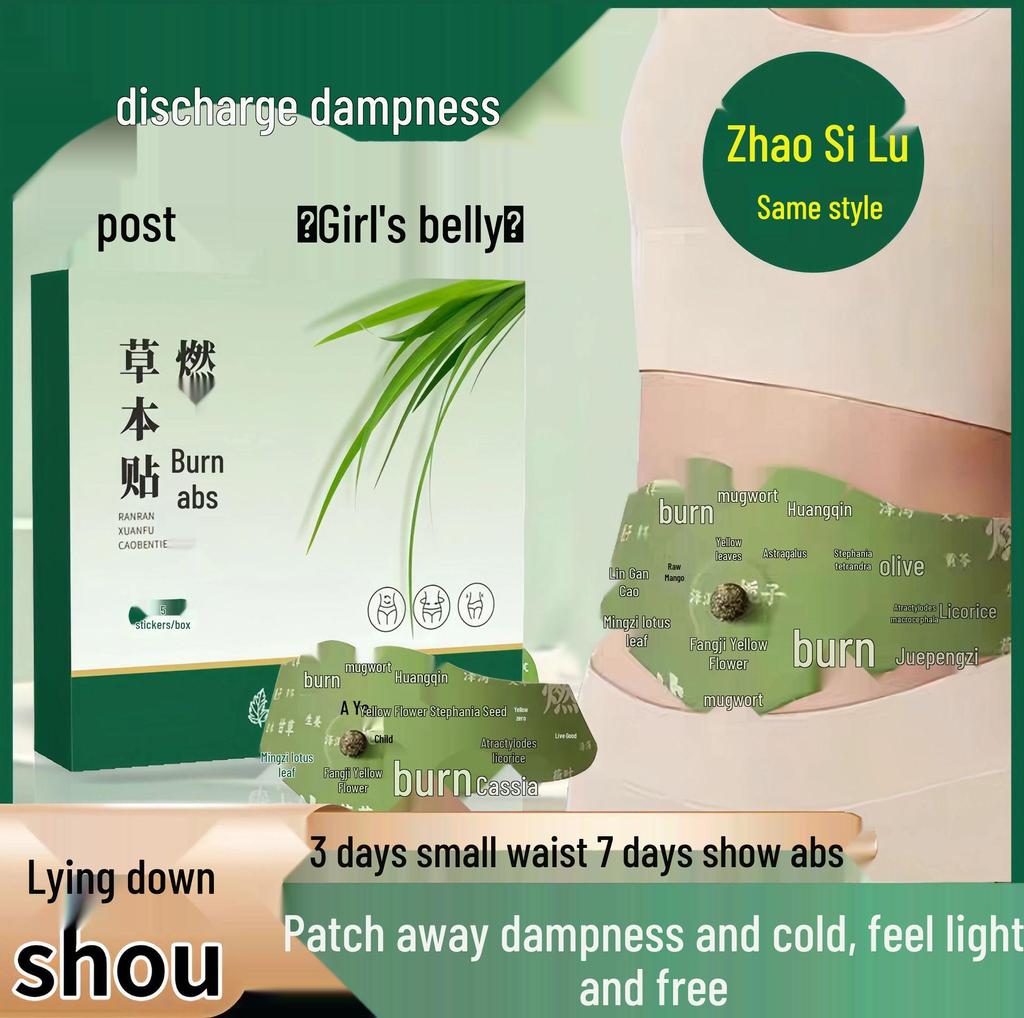 Mugwort Slimming Belly & Abs Hot Compress Patch - Fat Loss & Waist Support