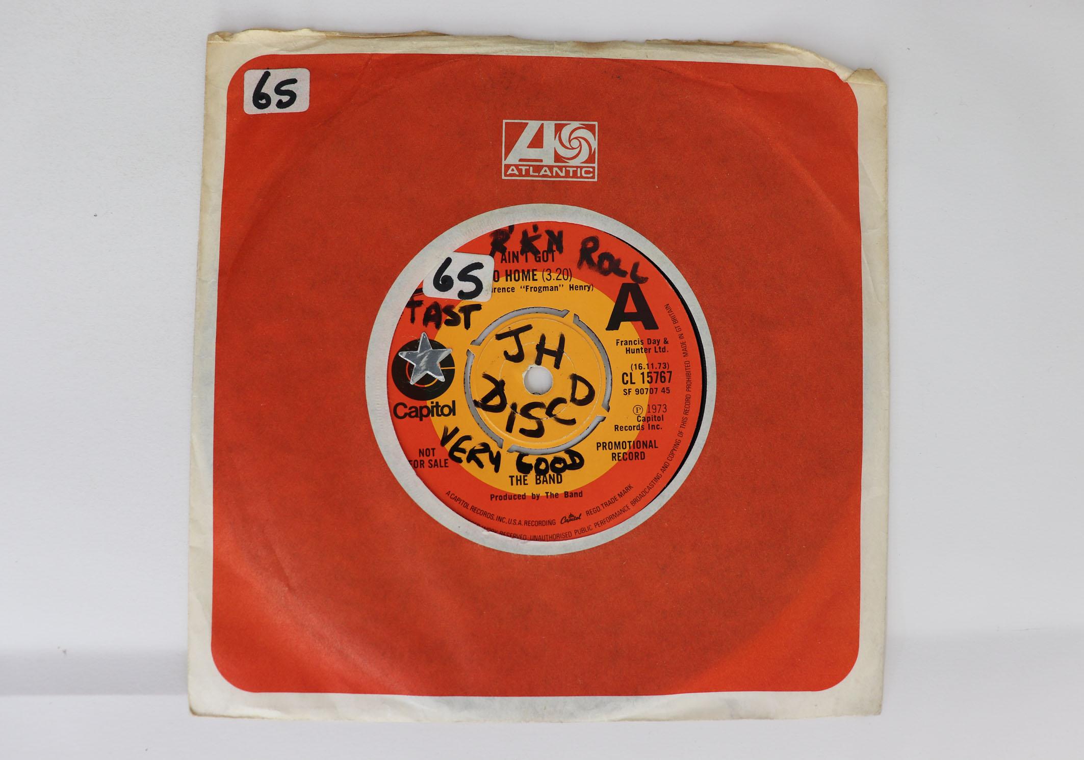 

7inch Record BAND Aint Got No Home Get Up Jake CL15767PROMO CAPITOL 1973 UK Rock Used