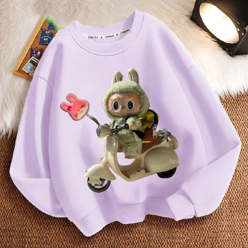 Children's Fashion LBB Hoodies, Round-neck Long-sleeved Hoodies for Boys and Girls  Spring and Autumn