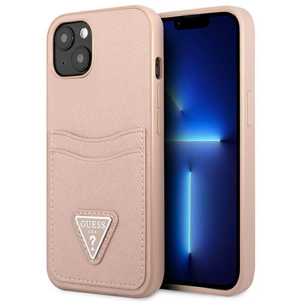 Guess Guhcp13Mpsatpp Iphone 13 / 14 / 156.1 Różowy/Pink Hardcase Saffianotriangle Logo Cardslot