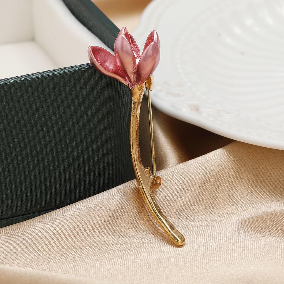 

Новая женская брошь с цветочным узором: Брошь-тюльпан из жемчуга и эмали для свитеров и кардиганов