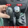 For Renault Clio 4 IV MK4 Manual 5/6 Speed Gear Shift Knob Stick Head Shifter Lever Handle Car Interior Replacement Accessories