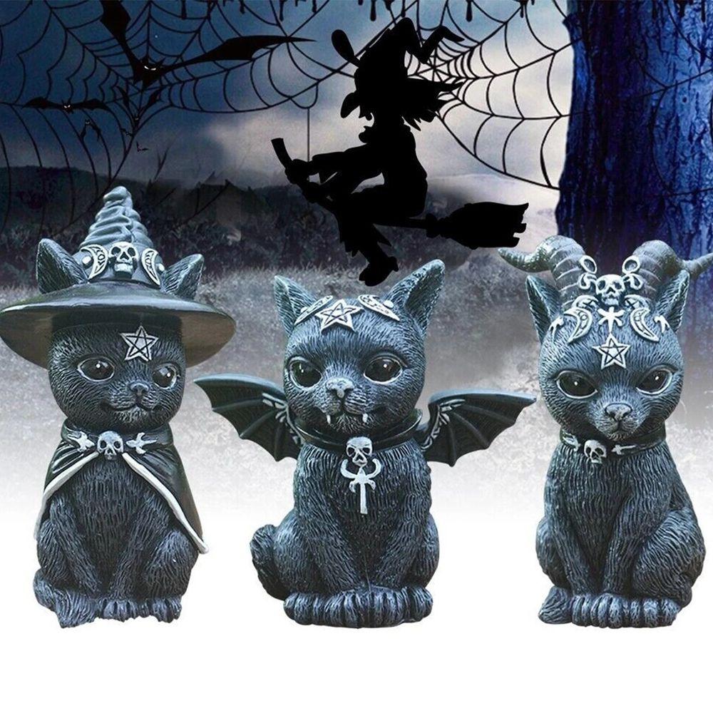 

Cat Craft Halloween Original Gift Room Decoration Magic Cats Ornament Table Art Decoration Ornament