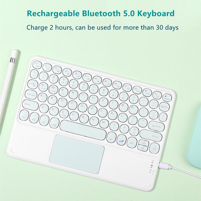 Bluetooth Wireless Keyboard With Touchpad Hebrew Spanish Korean For iPad Pro Air for Huawei Android Windows Tablet