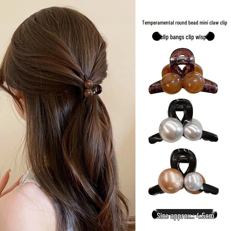 Clips de Păr cu Perle de Vară pentru Femei 2025: Nou Accesoriu Mic pentru Părul din Frunte, Semi-Prins