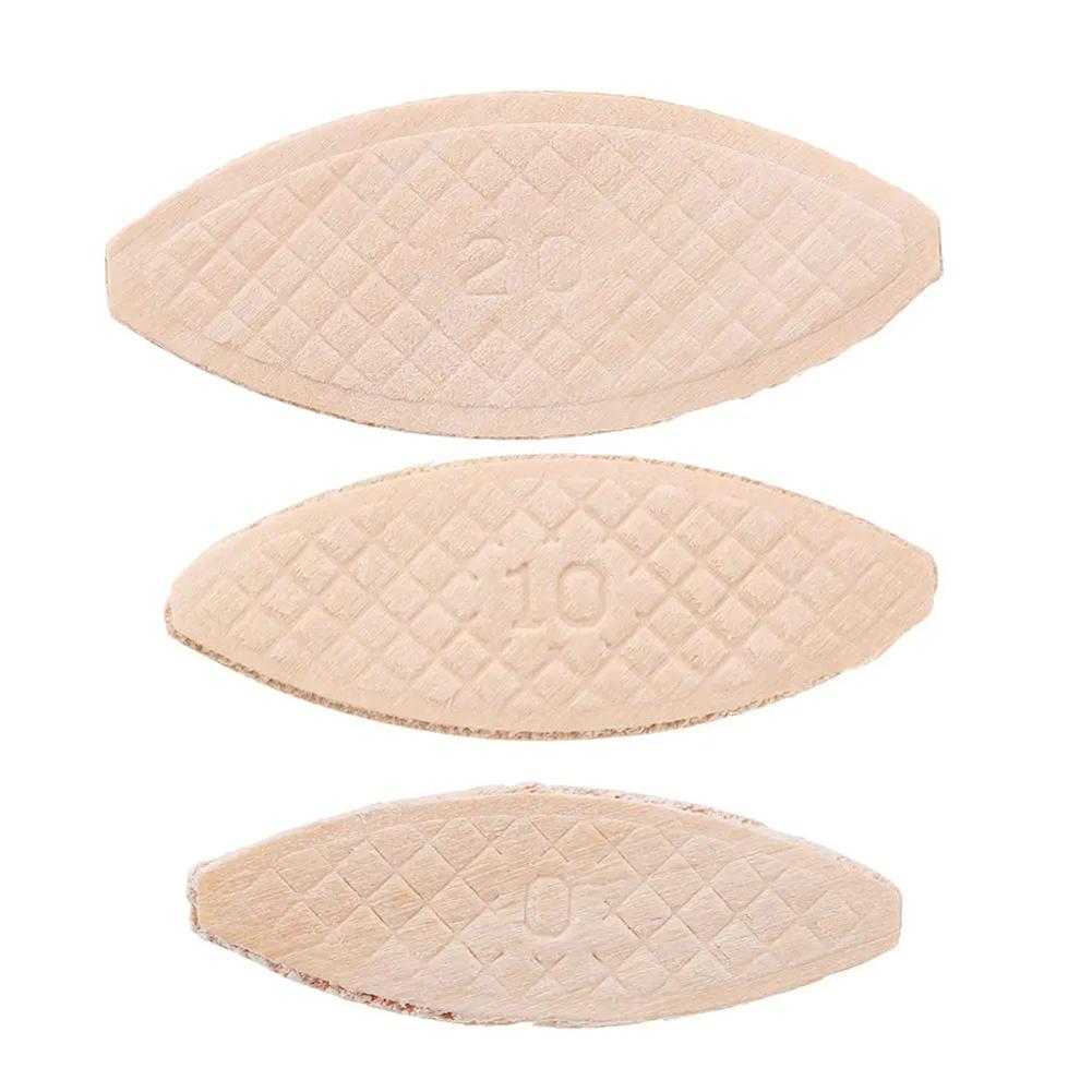 100pcs Assorted Wood Biscuits No. 0#/10#/20# Carpentry DIY Tenon Biscuit Tenon Pieces for Wood Joining Woodworking Crafting