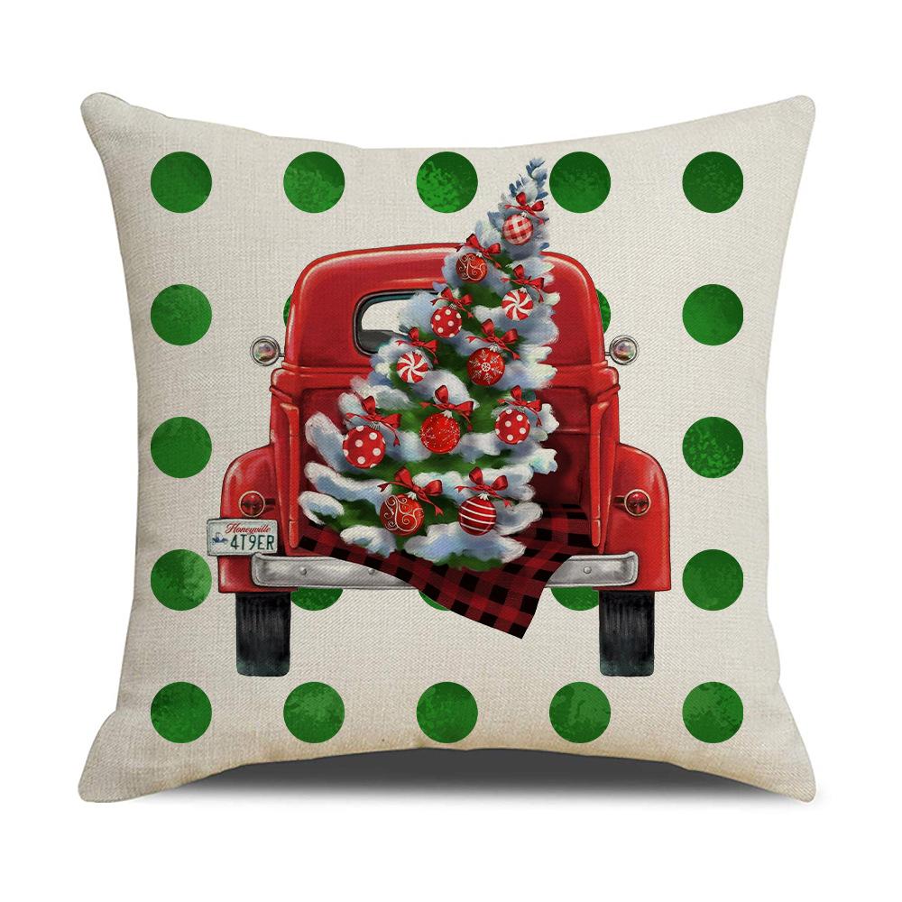 Christmas Elk Pillowcase Polyester Home Sofa Decoration Pillow Festive Amenity Cushion Backrest