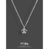 Rabbit Pink Diamond Necklace Pendant Titanium Steel Personality Chain Snake Bone Short Chain Men and Women Elegant Japanese and Korean Fashion