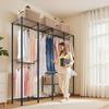 Clothing Garment Rack, Heavy Duty Closet Wardrobe, Adjustable Tiers Clothes Racks with Steel Frame, 499 kg Load Capacity Clothes Rack with 4 Hanging