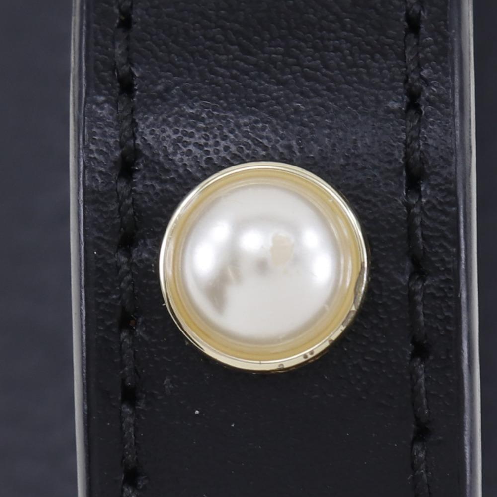 Kate Spade 2WAYShoulder Handbag WKRU5673-001 black leather/Fake pearl Women Used