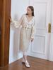 Fabric Seoul Wool Tweed Spangle Skirt_Gold