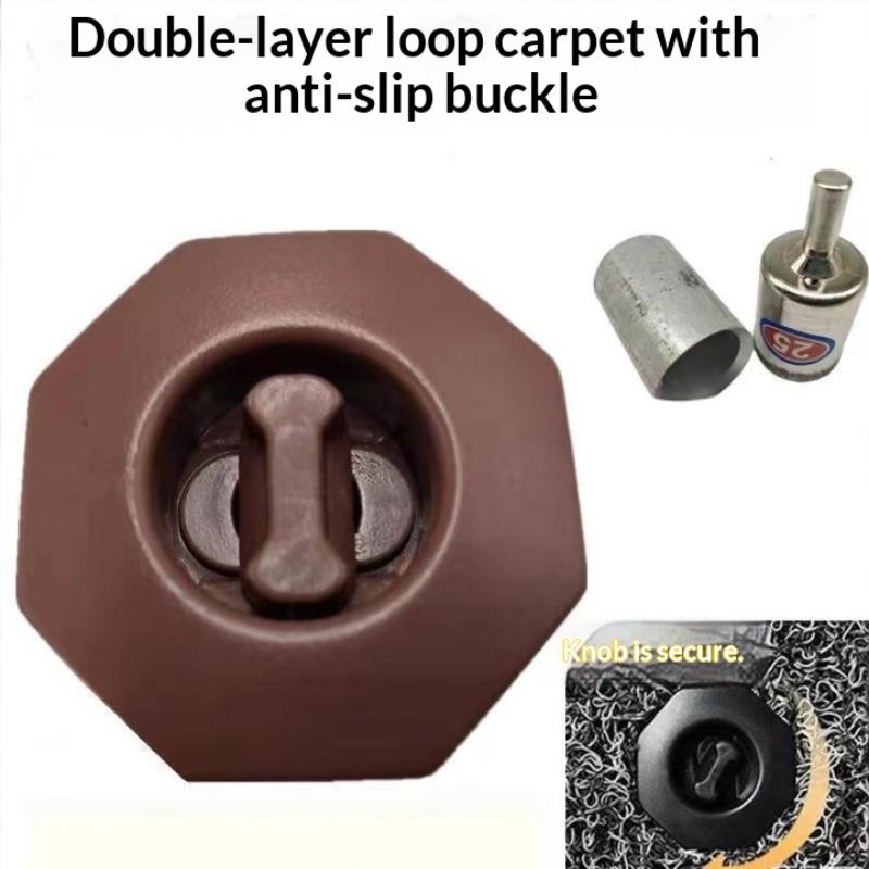 Set da 4 Pezzi Tappetino Pavimento Staccabile a Doppio Strato Clip Antiscivolo Manicotti Universali Morsetti Fissaggio Tappeto Auto Accesso Interno Auto