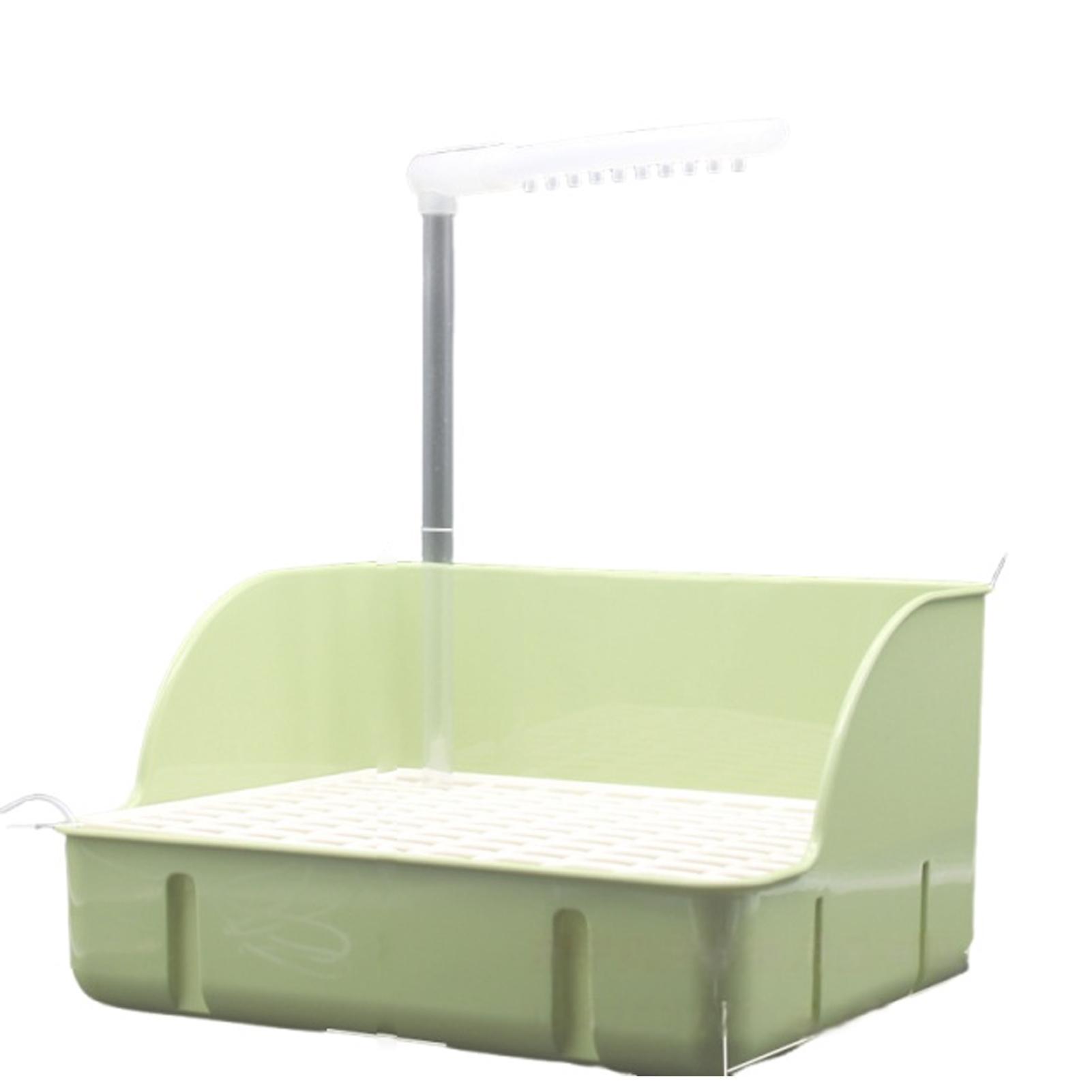 

Нова купальня для птахів Душова кабінка Автоматична купалка-фонтан для папуг Багатофункціональна ванна для птахів з кількома кранами для чищення птахів зелений